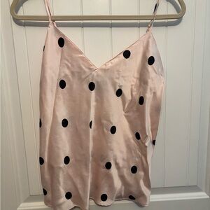 Victoria's Secret Light Pink and Black Polka Dot Top